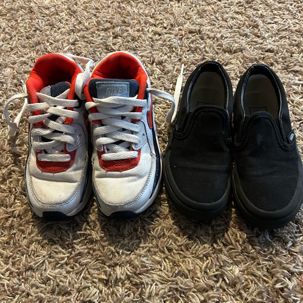 Nike Kids Red and White Sneakers